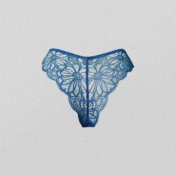 Blue lace brazilian panty