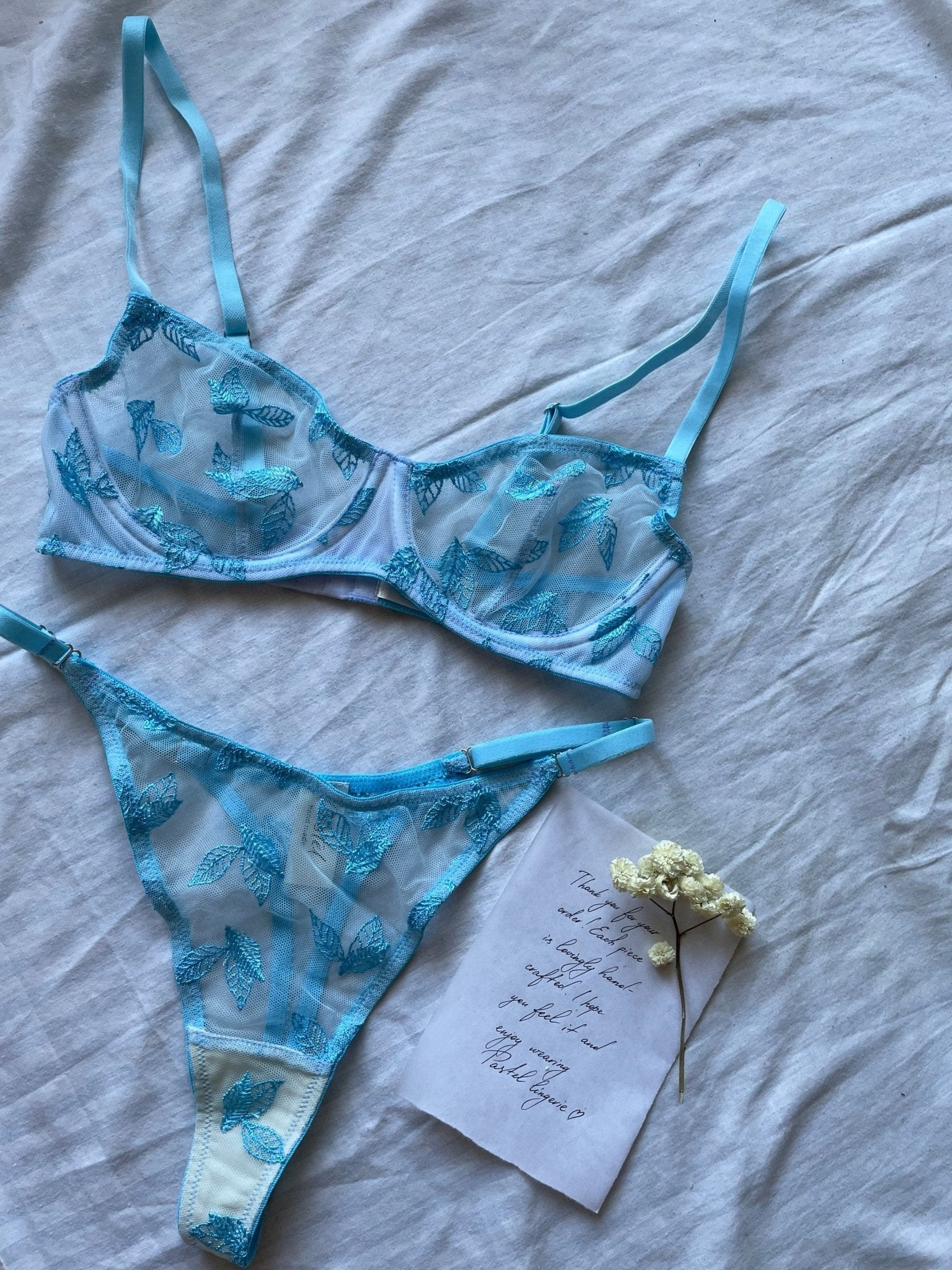 Blue lingerie set - Pastel Artwear