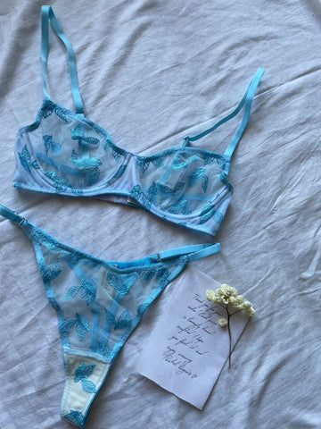 Blue lingerie set